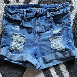 Aeropostale high-rise midi Jean shorts